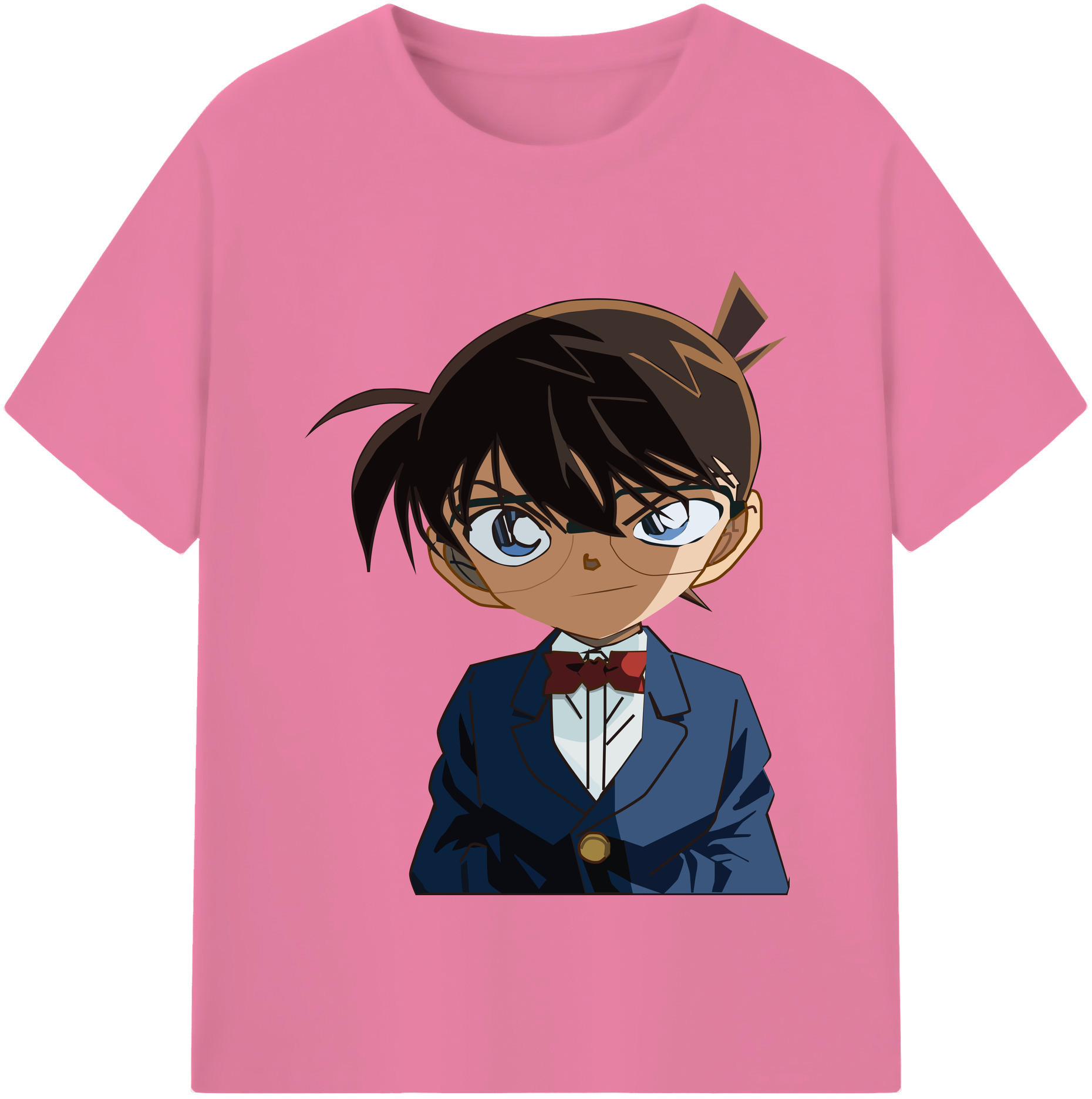 （画像用） 名探偵コナン 江戸川 コナン Detective Conan Conan Edogawa 綿100％半袖Tシャツ（フロントプリント）